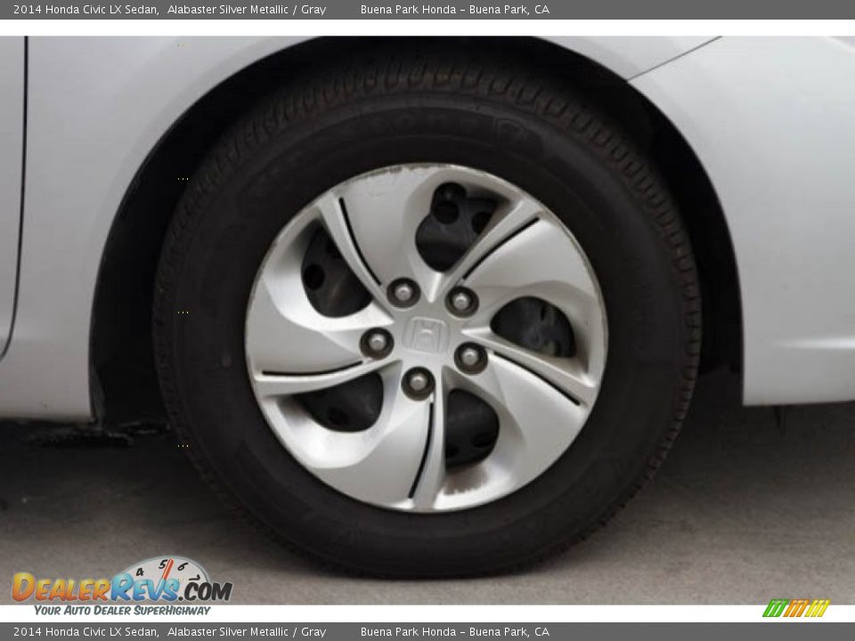 2014 Honda Civic LX Sedan Alabaster Silver Metallic / Gray Photo #25
