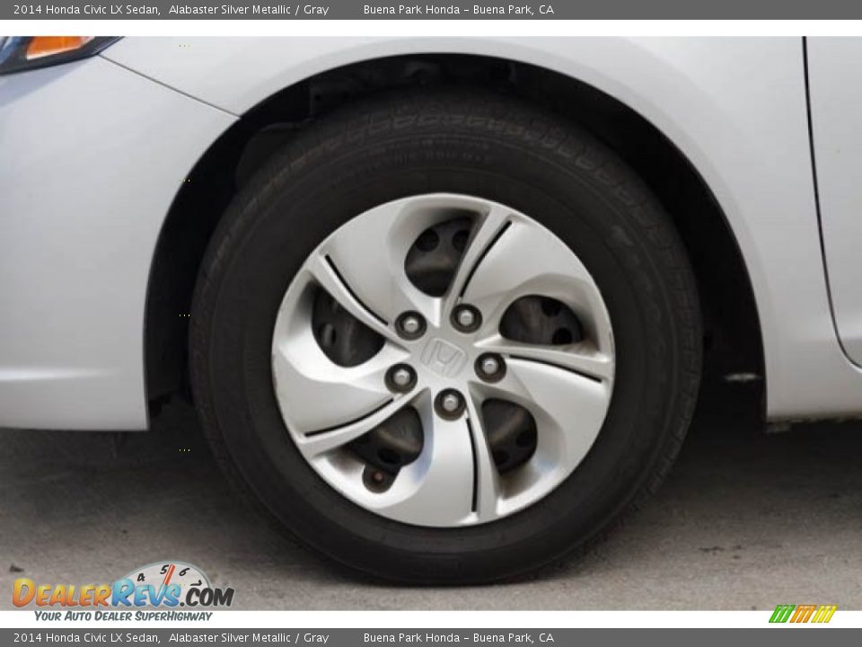 2014 Honda Civic LX Sedan Alabaster Silver Metallic / Gray Photo #27