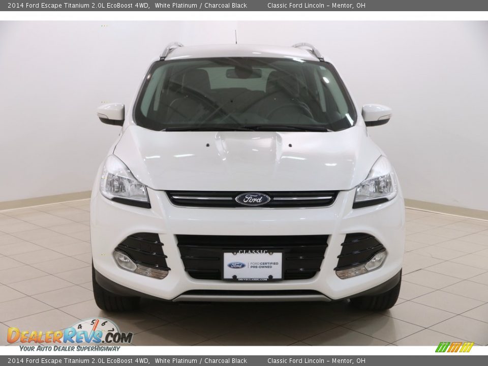 2014 Ford Escape Titanium 2.0L EcoBoost 4WD White Platinum / Charcoal Black Photo #2