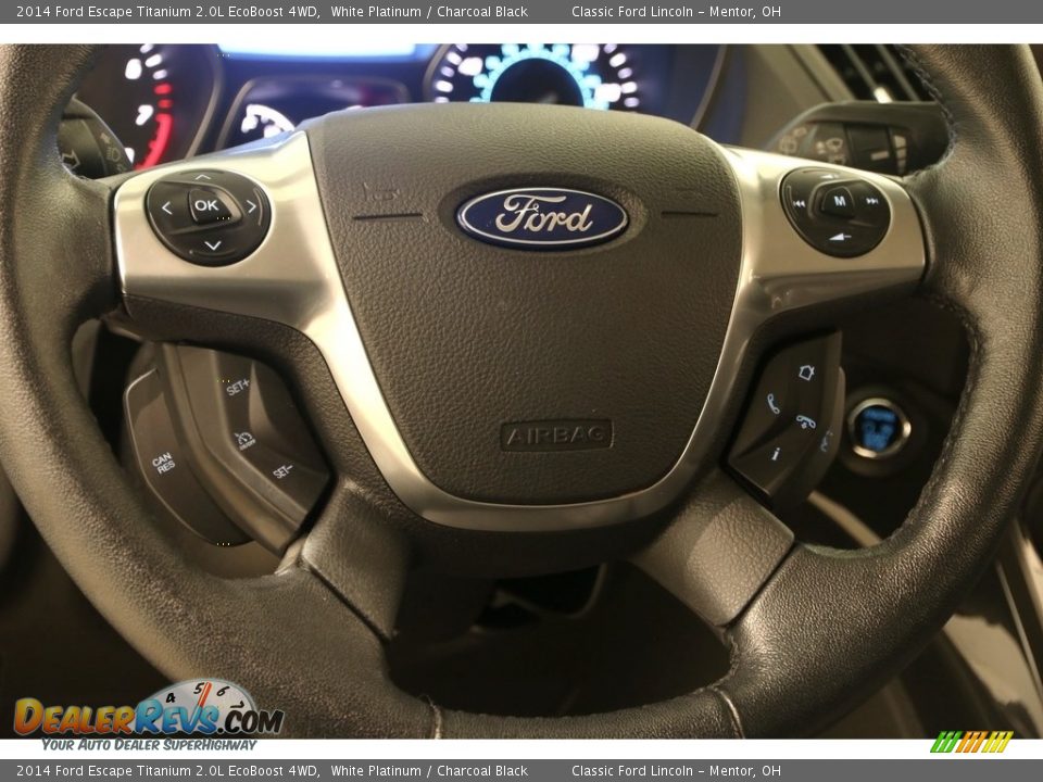 2014 Ford Escape Titanium 2.0L EcoBoost 4WD White Platinum / Charcoal Black Photo #6