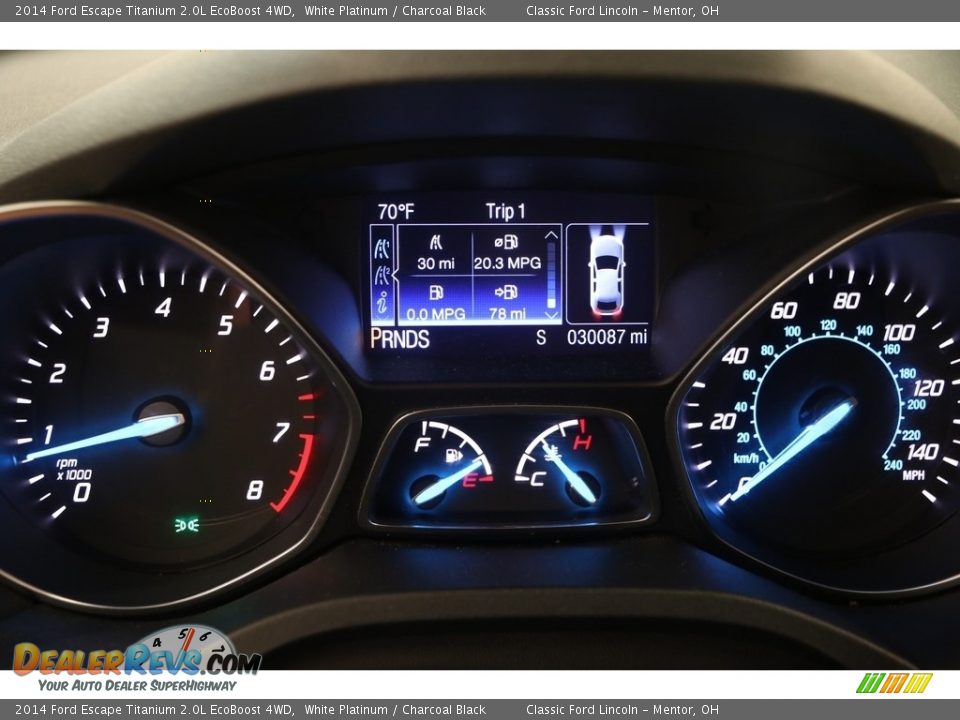 2014 Ford Escape Titanium 2.0L EcoBoost 4WD White Platinum / Charcoal Black Photo #7
