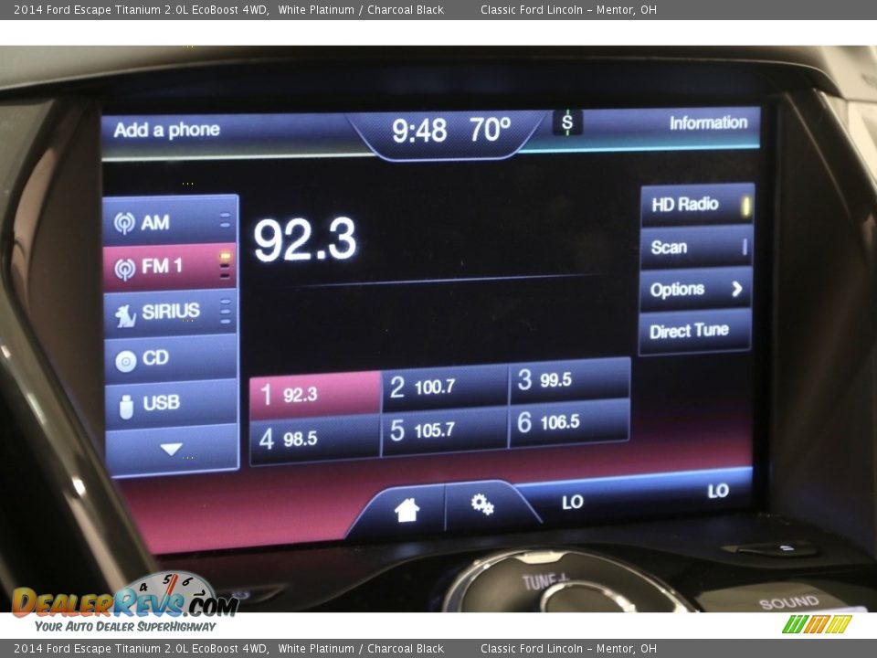 2014 Ford Escape Titanium 2.0L EcoBoost 4WD White Platinum / Charcoal Black Photo #10