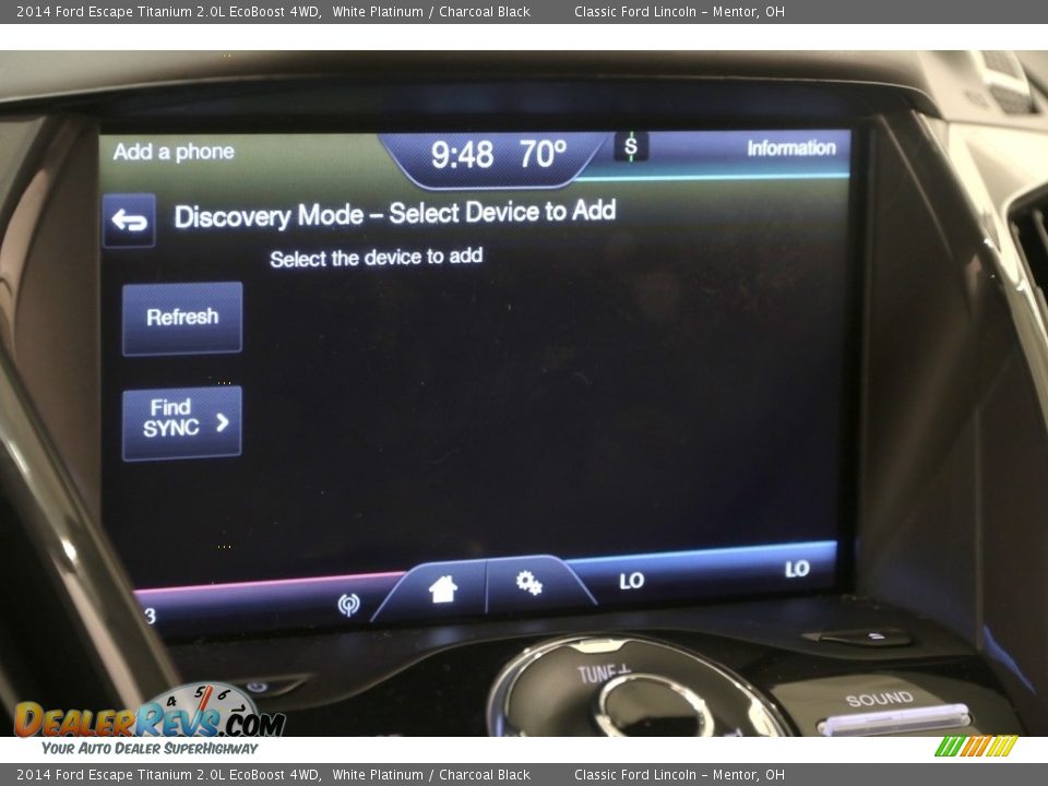 2014 Ford Escape Titanium 2.0L EcoBoost 4WD White Platinum / Charcoal Black Photo #11