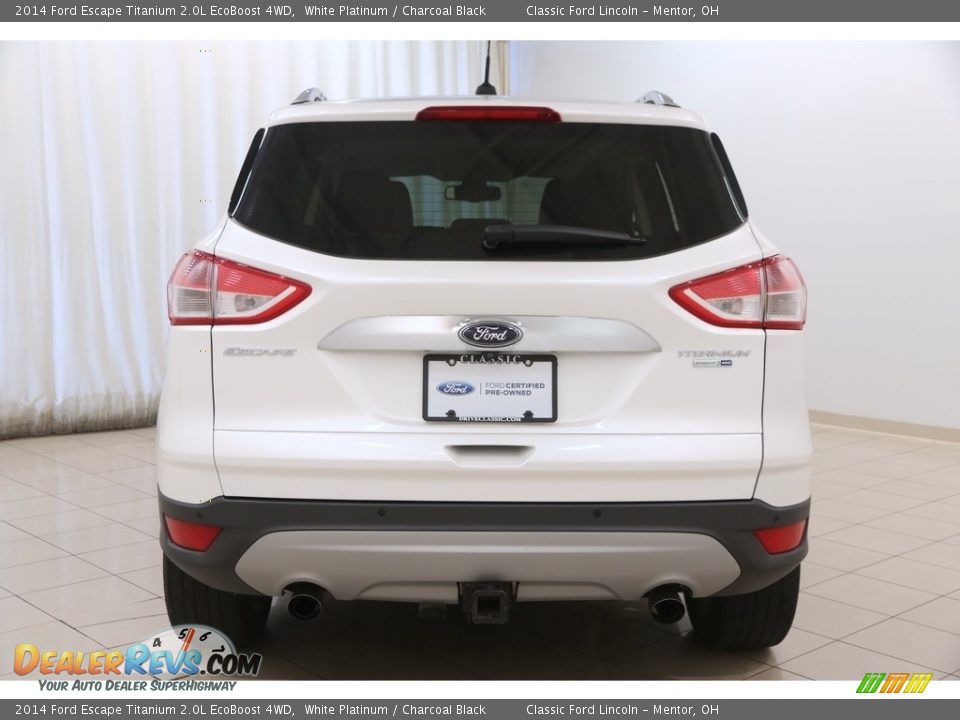 2014 Ford Escape Titanium 2.0L EcoBoost 4WD White Platinum / Charcoal Black Photo #16