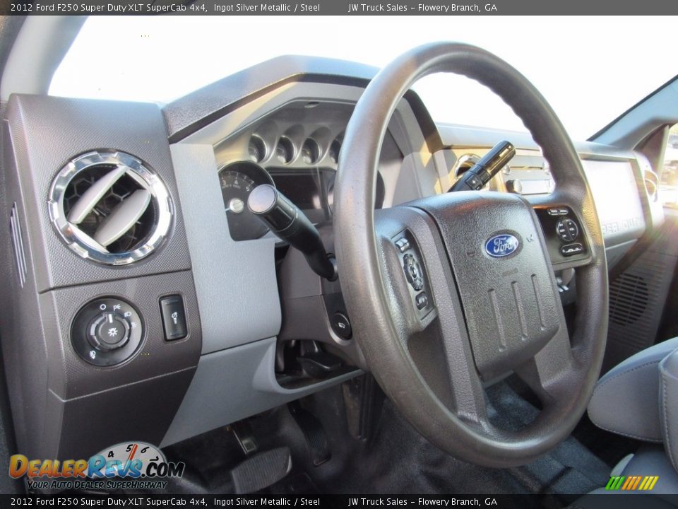 2012 Ford F250 Super Duty XLT SuperCab 4x4 Ingot Silver Metallic / Steel Photo #11