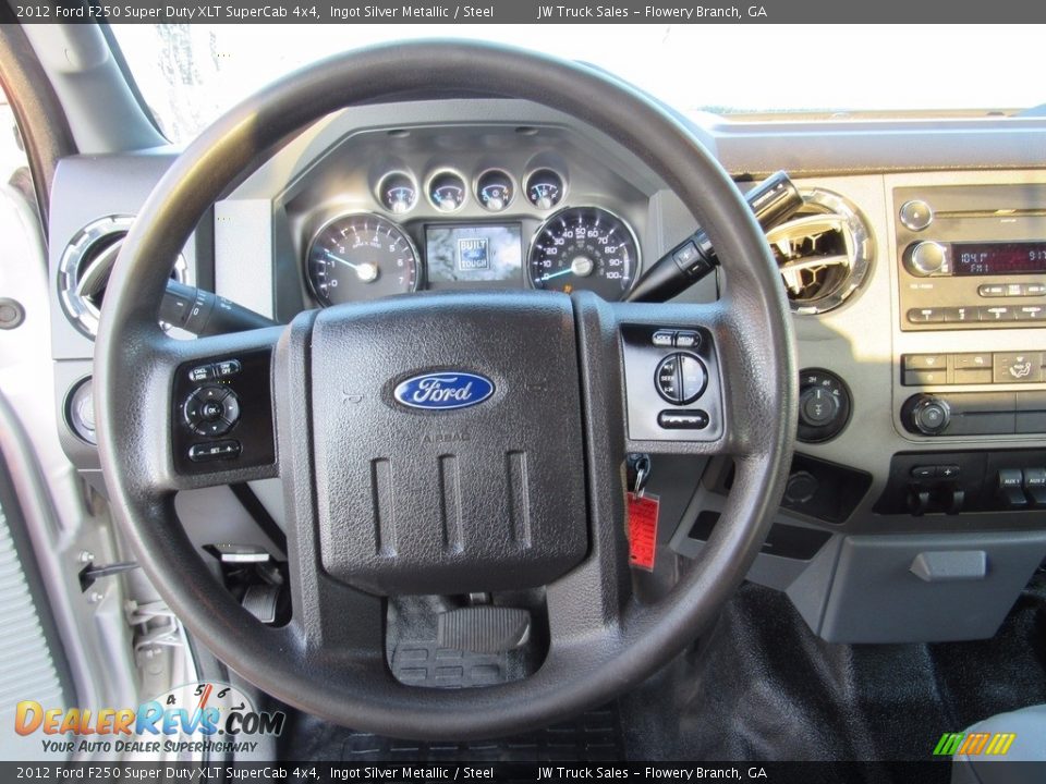2012 Ford F250 Super Duty XLT SuperCab 4x4 Ingot Silver Metallic / Steel Photo #13