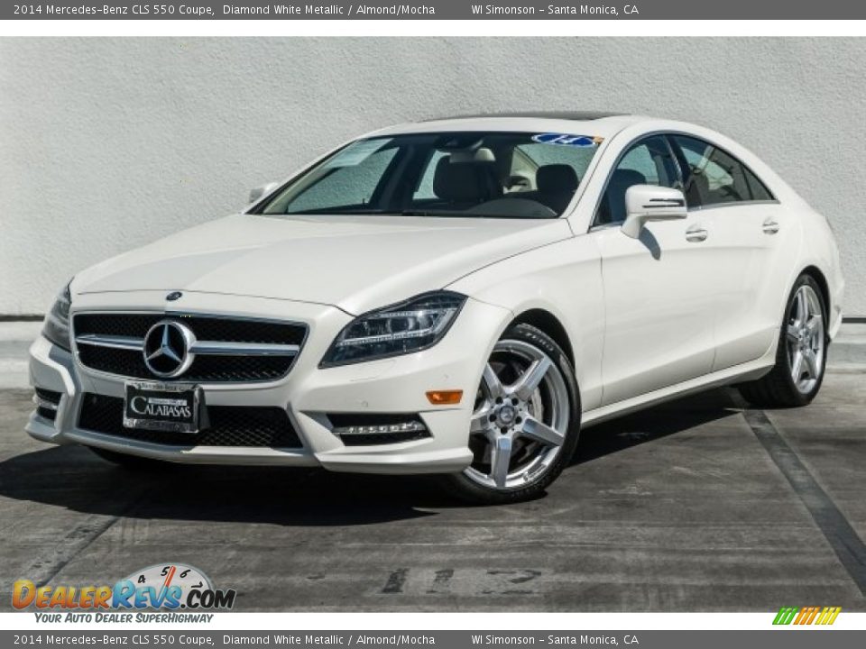 2014 Mercedes-Benz CLS 550 Coupe Diamond White Metallic / Almond/Mocha Photo #25