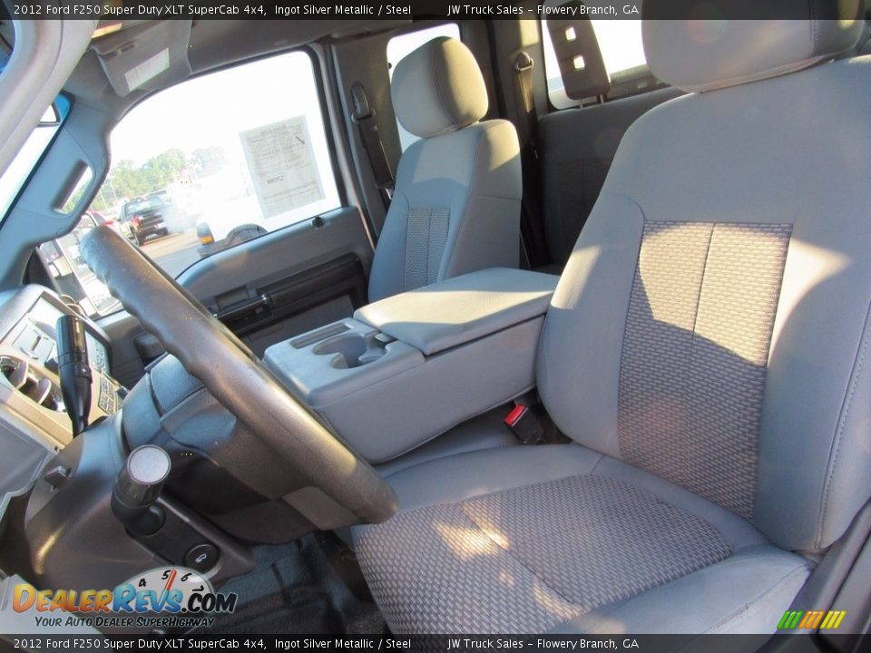 2012 Ford F250 Super Duty XLT SuperCab 4x4 Ingot Silver Metallic / Steel Photo #27