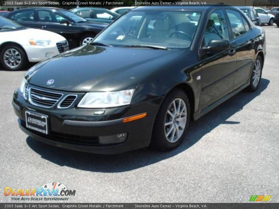 2003 Saab 9-3 Arc Sport Sedan Graphite Green Metallic / Parchment Photo #1