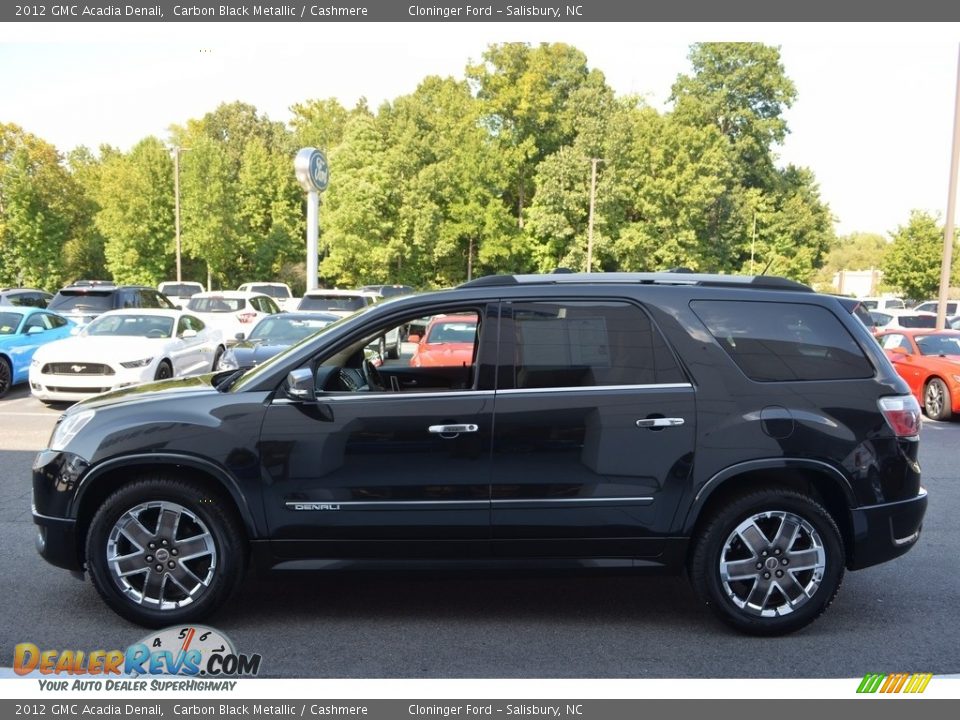 2012 GMC Acadia Denali Carbon Black Metallic / Cashmere Photo #6