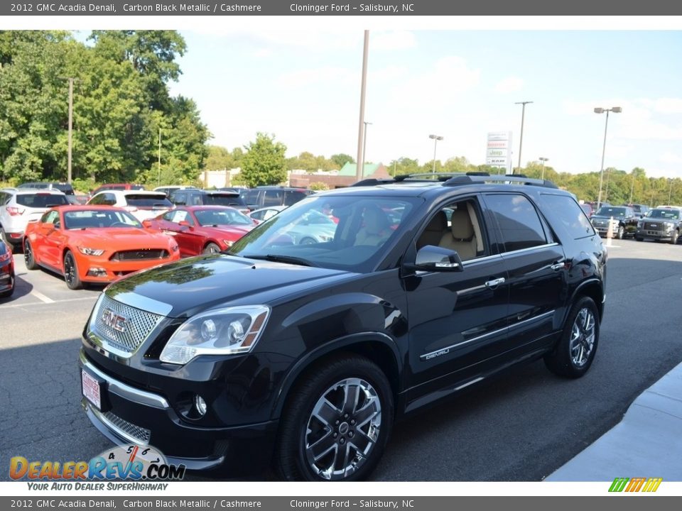 2012 GMC Acadia Denali Carbon Black Metallic / Cashmere Photo #7