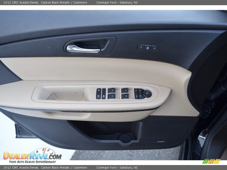 2012 GMC Acadia Denali Carbon Black Metallic / Cashmere Photo #8
