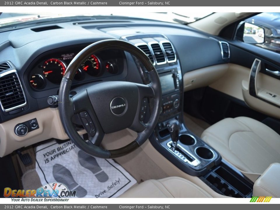 2012 GMC Acadia Denali Carbon Black Metallic / Cashmere Photo #10