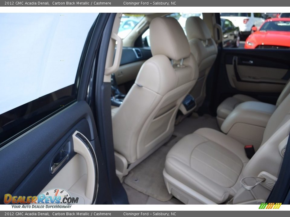 2012 GMC Acadia Denali Carbon Black Metallic / Cashmere Photo #12