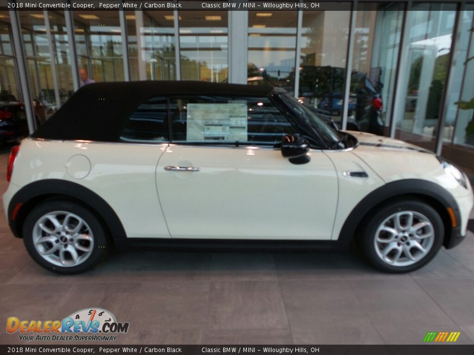 2018 Mini Convertible Cooper Pepper White / Carbon Black Photo #2