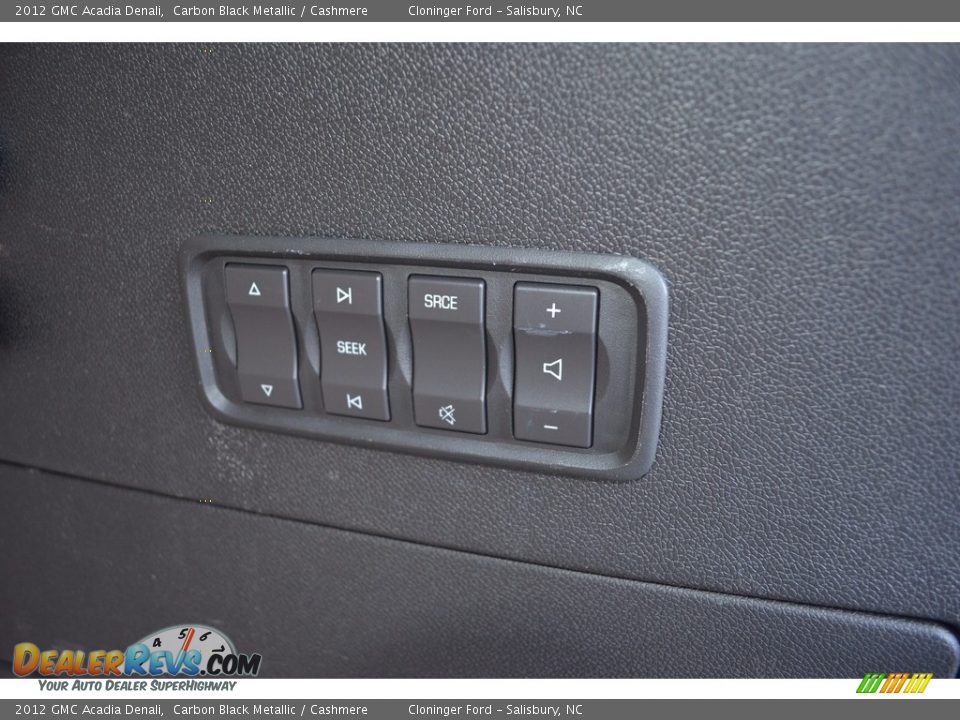 2012 GMC Acadia Denali Carbon Black Metallic / Cashmere Photo #15
