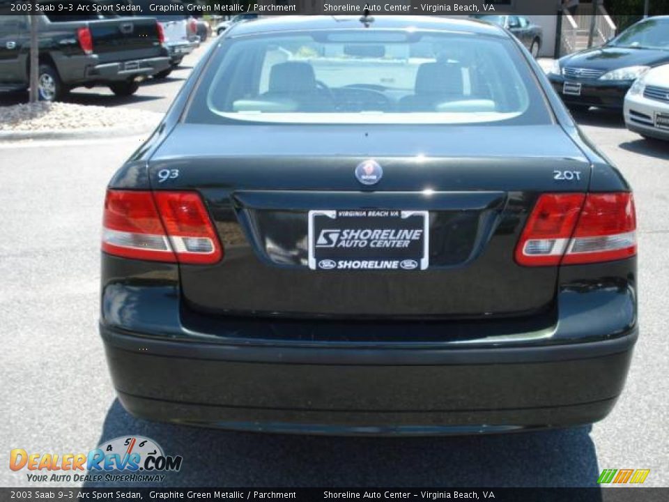 2003 Saab 9-3 Arc Sport Sedan Graphite Green Metallic / Parchment Photo #4