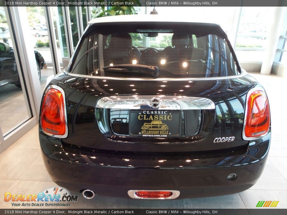 2018 Mini Hardtop Cooper 4 Door Midnight Black Metallic / Carbon Black Photo #4