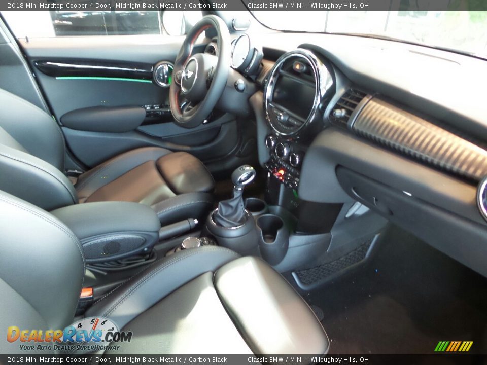 2018 Mini Hardtop Cooper 4 Door Midnight Black Metallic / Carbon Black Photo #5