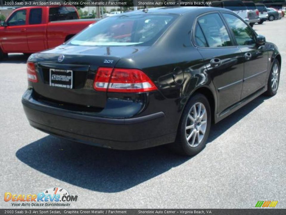 2003 Saab 9-3 Arc Sport Sedan Graphite Green Metallic / Parchment Photo #5