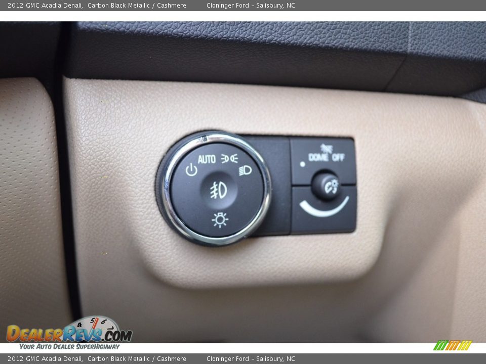 2012 GMC Acadia Denali Carbon Black Metallic / Cashmere Photo #29