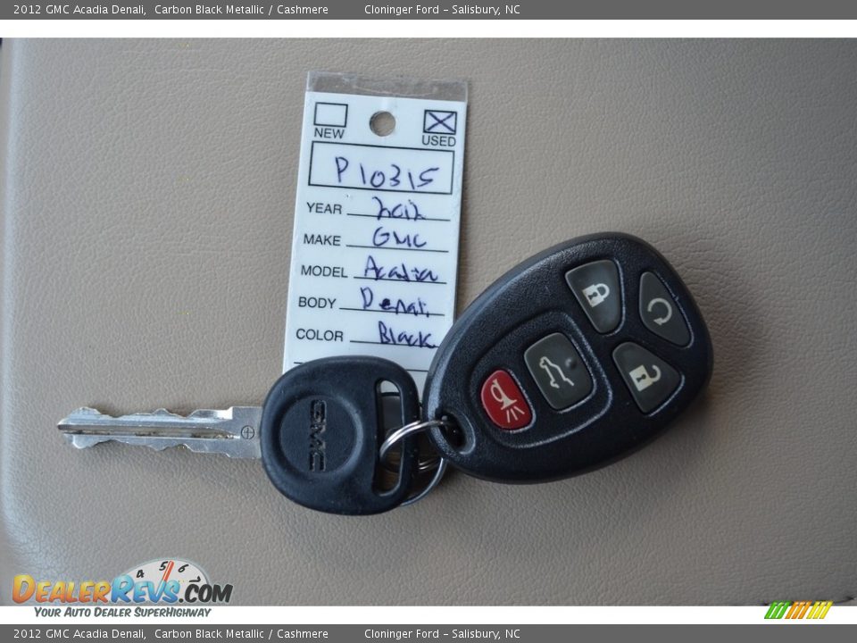 2012 GMC Acadia Denali Carbon Black Metallic / Cashmere Photo #30
