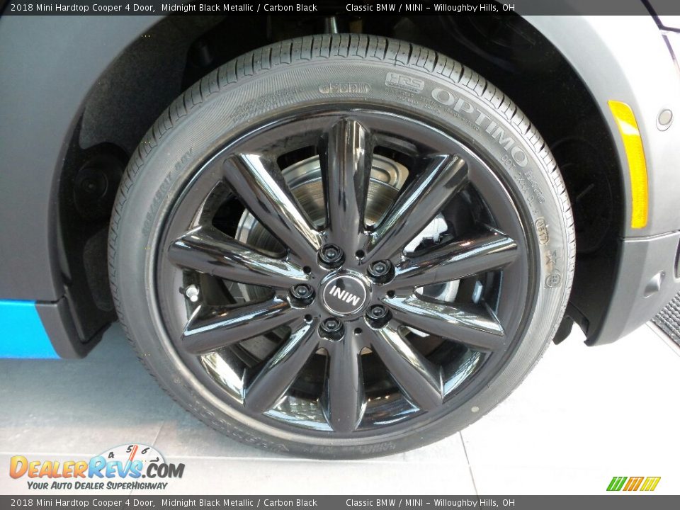 2018 Mini Hardtop Cooper 4 Door Midnight Black Metallic / Carbon Black Photo #6