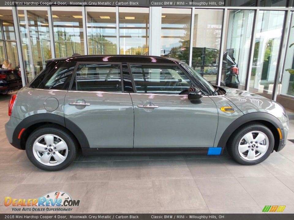 2018 Mini Hardtop Cooper 4 Door Moonwalk Grey Metallic / Carbon Black Photo #1