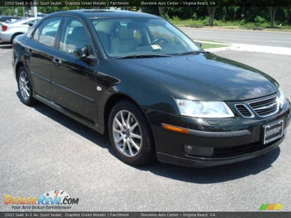 2003 Saab 9-3 Arc Sport Sedan Graphite Green Metallic / Parchment Photo #7