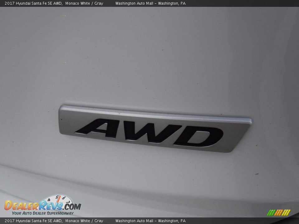 2017 Hyundai Santa Fe SE AWD Monaco White / Gray Photo #9