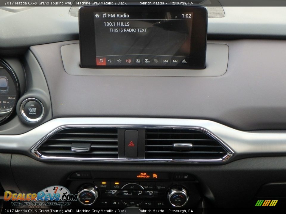 2017 Mazda CX-9 Grand Touring AWD Machine Gray Metallic / Black Photo #13