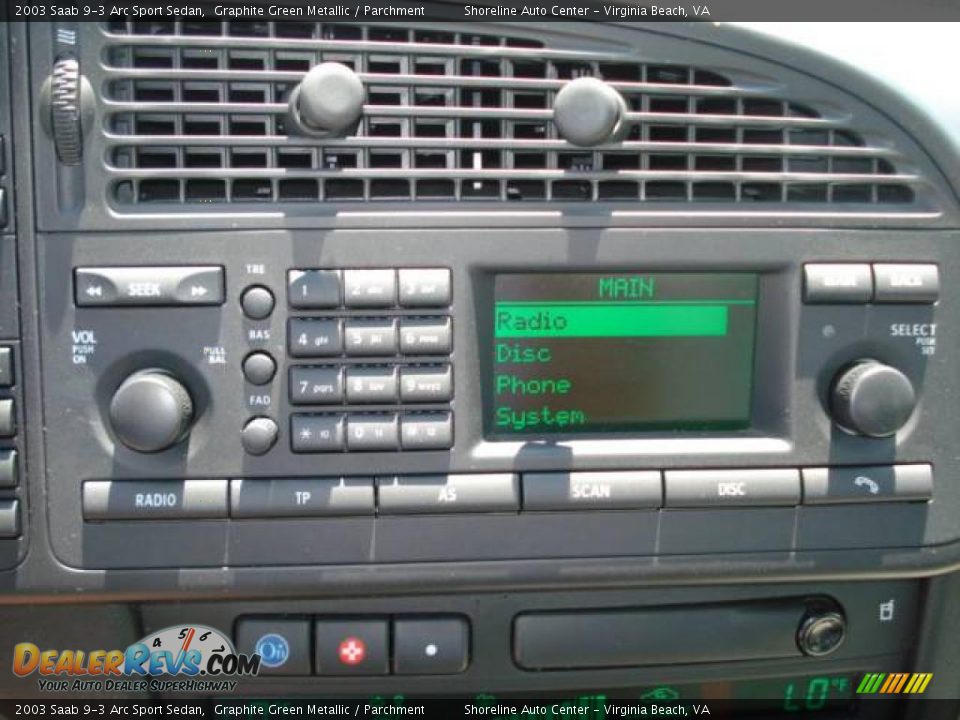 2003 Saab 9-3 Arc Sport Sedan Graphite Green Metallic / Parchment Photo #11