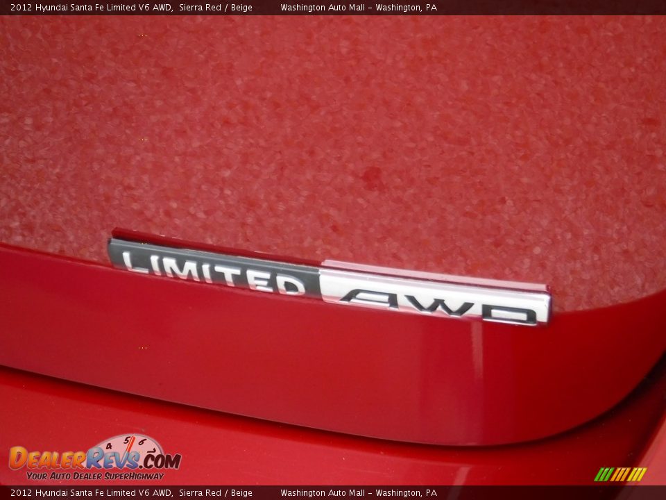 2012 Hyundai Santa Fe Limited V6 AWD Sierra Red / Beige Photo #11