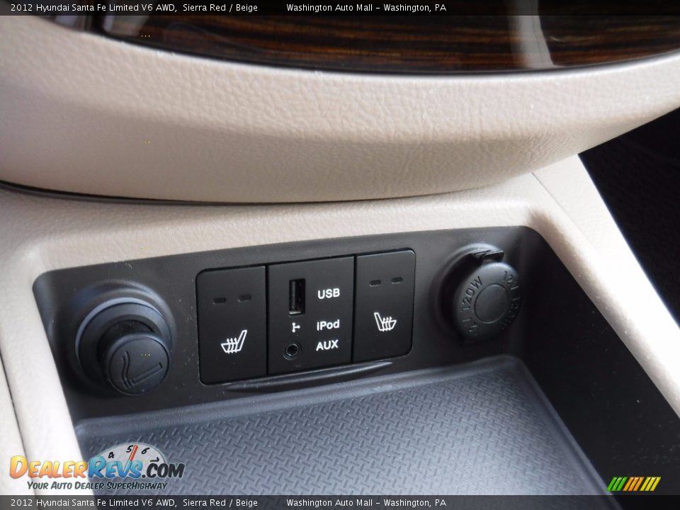 2012 Hyundai Santa Fe Limited V6 AWD Sierra Red / Beige Photo #20