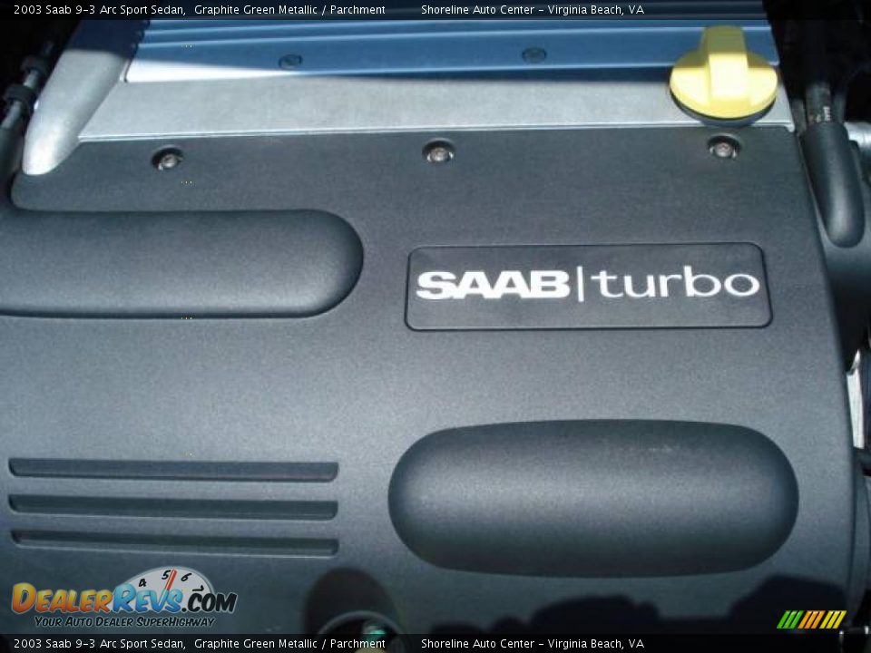 2003 Saab 9-3 Arc Sport Sedan Graphite Green Metallic / Parchment Photo #17
