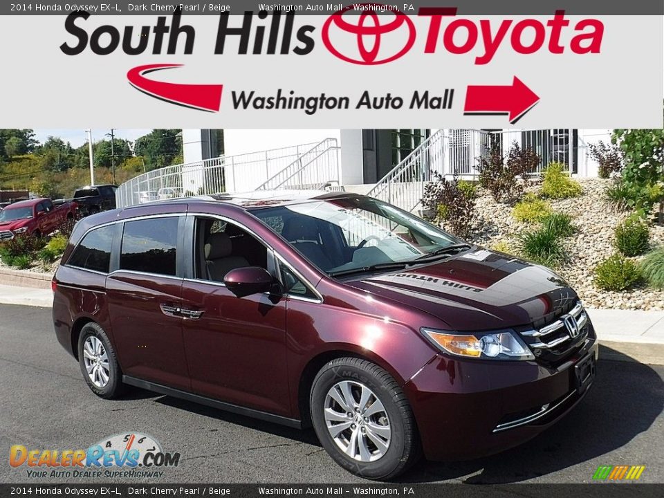2014 Honda Odyssey EX-L Dark Cherry Pearl / Beige Photo #1