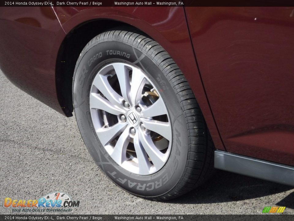 2014 Honda Odyssey EX-L Dark Cherry Pearl / Beige Photo #3