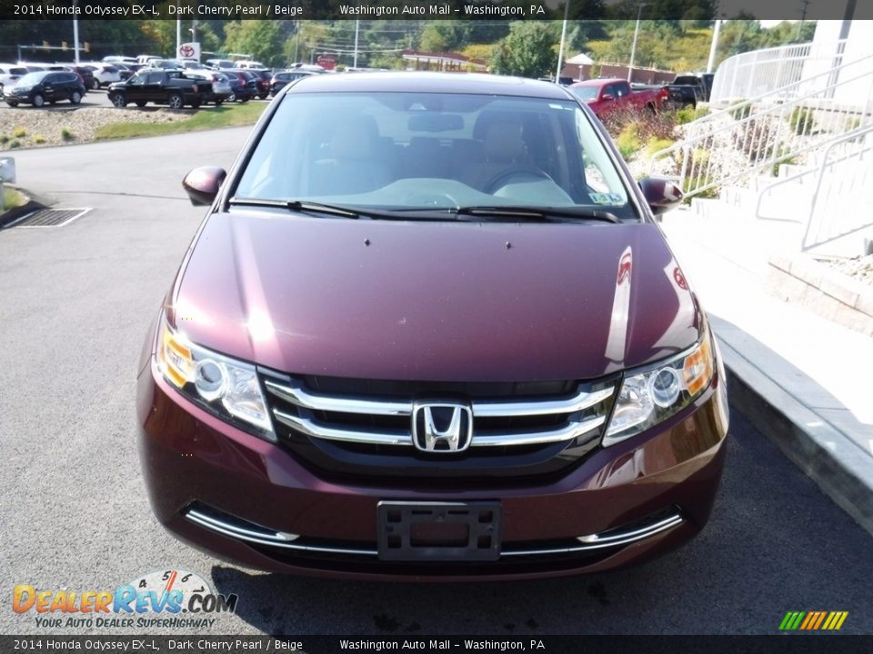 2014 Honda Odyssey EX-L Dark Cherry Pearl / Beige Photo #5
