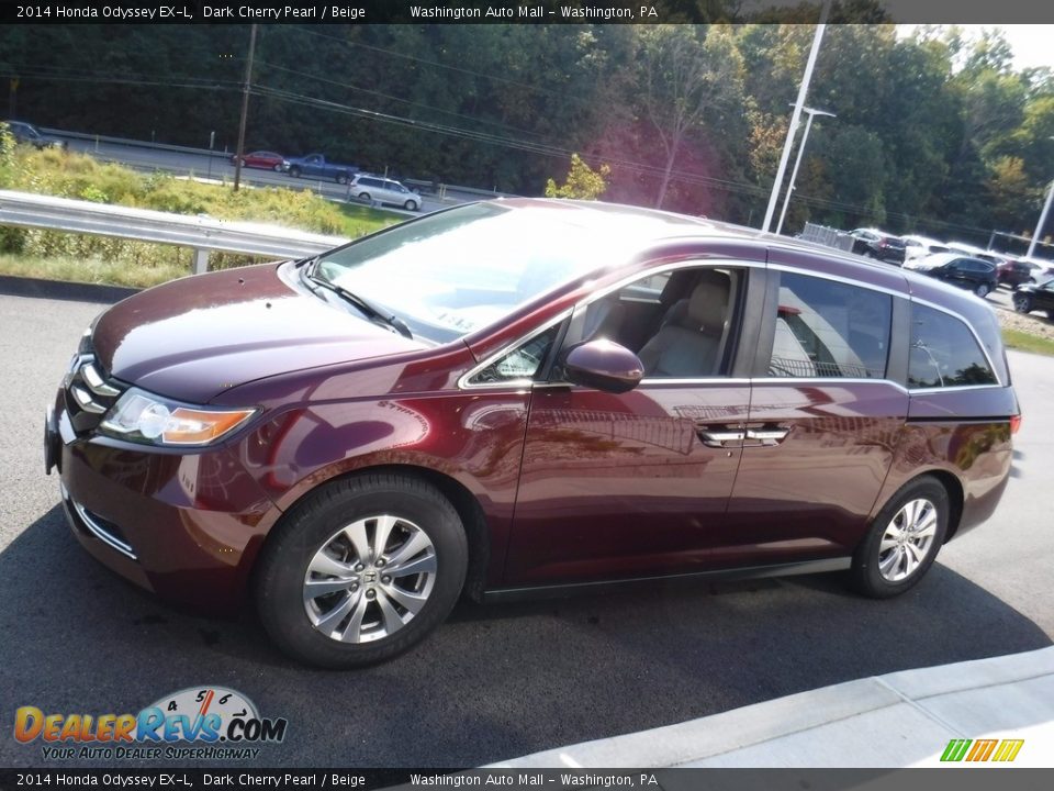 2014 Honda Odyssey EX-L Dark Cherry Pearl / Beige Photo #6
