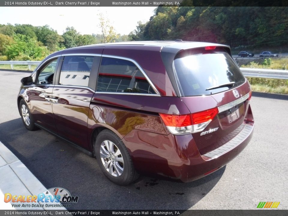 2014 Honda Odyssey EX-L Dark Cherry Pearl / Beige Photo #8