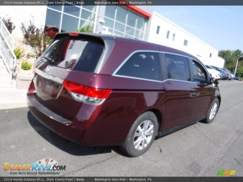 2014 Honda Odyssey EX-L Dark Cherry Pearl / Beige Photo #9