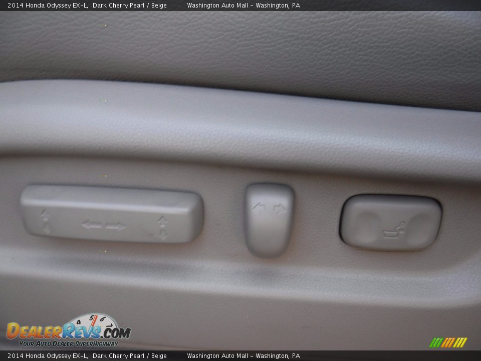 2014 Honda Odyssey EX-L Dark Cherry Pearl / Beige Photo #13