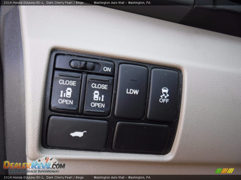 2014 Honda Odyssey EX-L Dark Cherry Pearl / Beige Photo #14