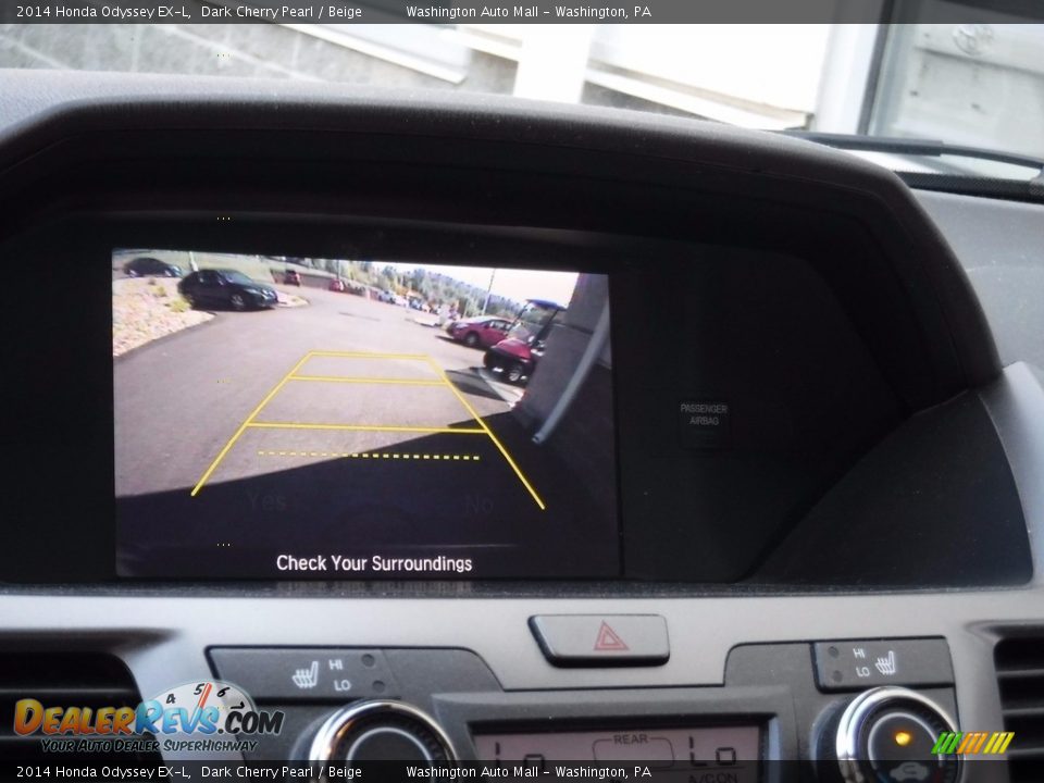 2014 Honda Odyssey EX-L Dark Cherry Pearl / Beige Photo #16