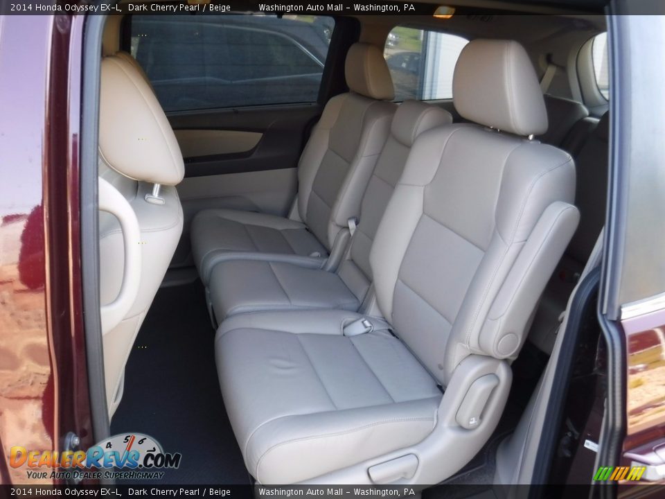 2014 Honda Odyssey EX-L Dark Cherry Pearl / Beige Photo #21