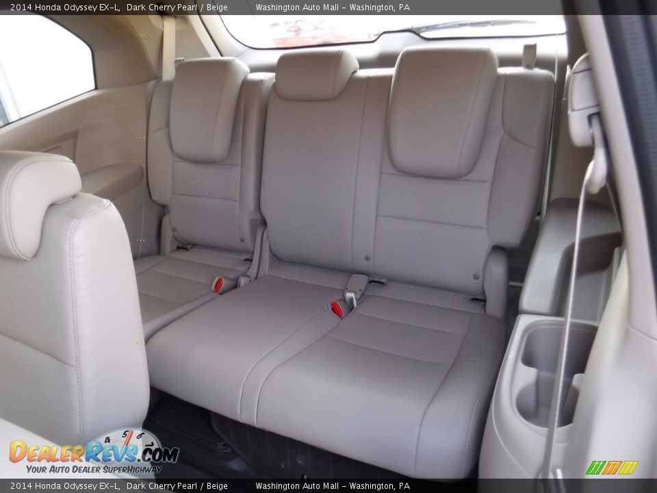 2014 Honda Odyssey EX-L Dark Cherry Pearl / Beige Photo #22