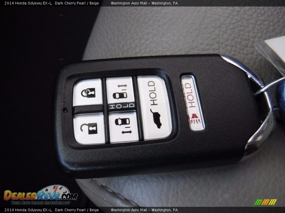 2014 Honda Odyssey EX-L Dark Cherry Pearl / Beige Photo #25