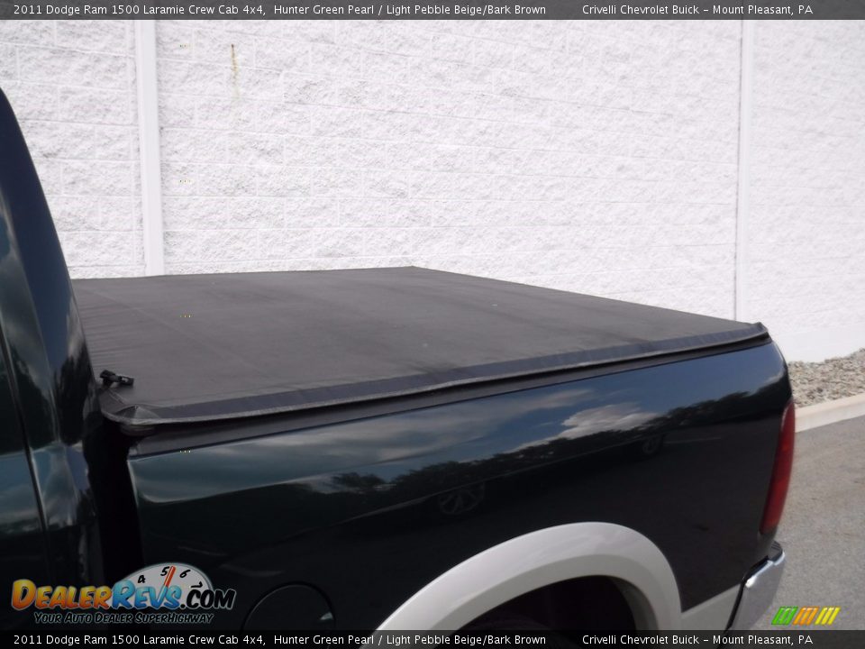 2011 Dodge Ram 1500 Laramie Crew Cab 4x4 Hunter Green Pearl / Light Pebble Beige/Bark Brown Photo #6