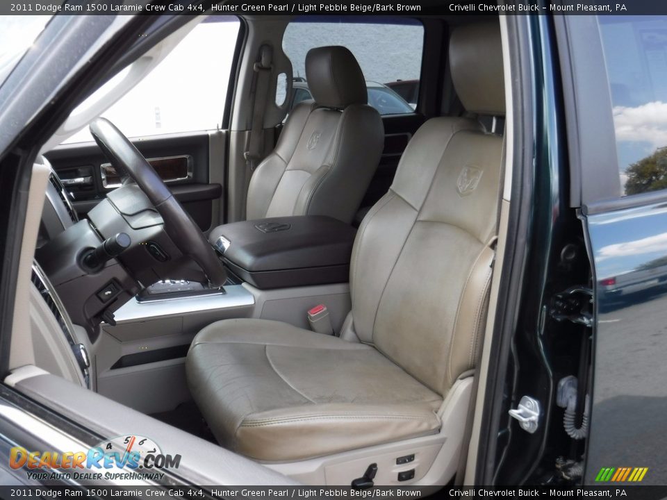2011 Dodge Ram 1500 Laramie Crew Cab 4x4 Hunter Green Pearl / Light Pebble Beige/Bark Brown Photo #21