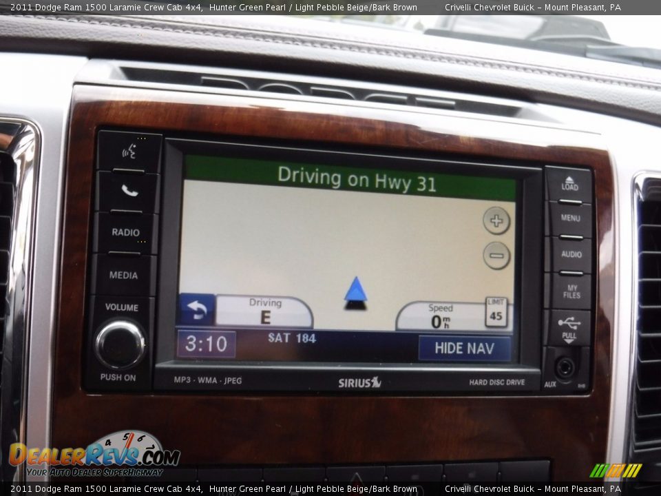 2011 Dodge Ram 1500 Laramie Crew Cab 4x4 Hunter Green Pearl / Light Pebble Beige/Bark Brown Photo #29